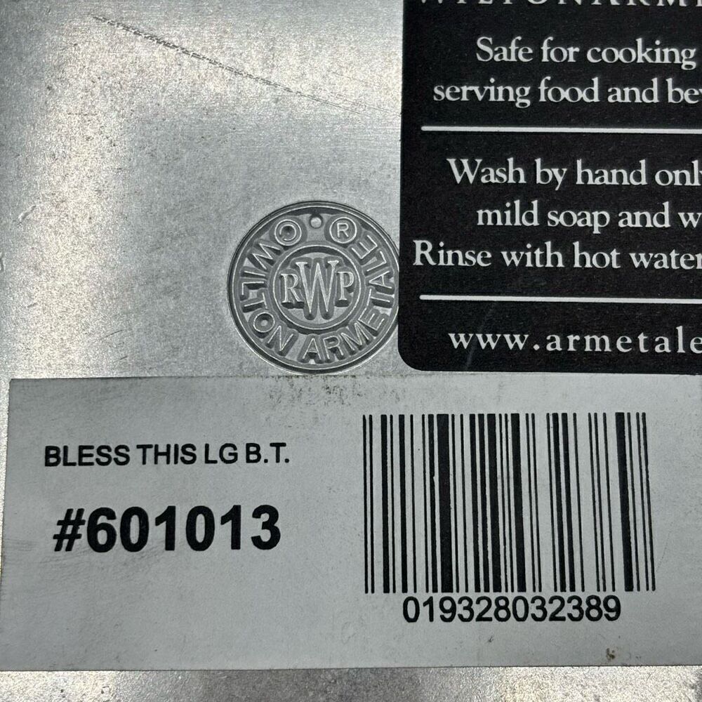Wilton Armetale Vintage Pewter Bread Tray‎ "Give Us This Day Our Daily Bread” - Picture 6 of 6
